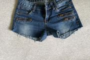 Denim short shorts