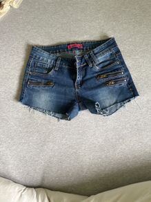 Denim short shorts