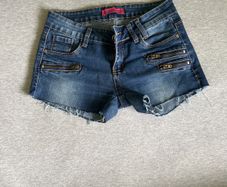 Denim short shorts