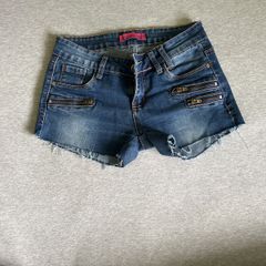 Denim short shorts