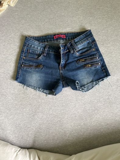 Denim short shorts