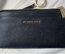 Michael Kors Black Card Holder with zip top