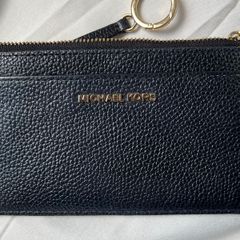 Michael Kors Black Card Holder with zip top