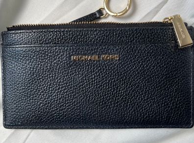 Michael Kors Black Card Holder with zip top