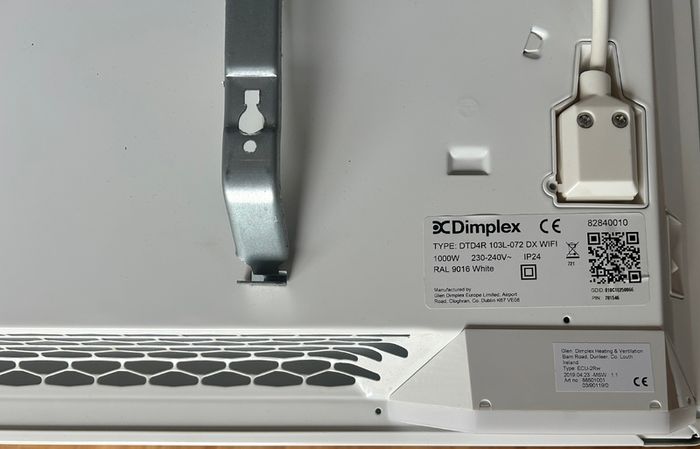 Heater Wi fi wall mount 1 Kw up to 30 degrees