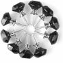 10 X 30MM Acrylic Glass Diamond Cut Cabinet Door Drawer Knob Kitchen Dresser Wardrobe Pull Handle with Screws (MULTIPLE COLOURS AVAILABLE) Image 2