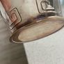Vintage heavy silvered brass Art Deco Cobalt Glass Planter Image 5