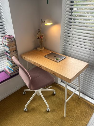 Beige desk lamp