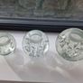 3 x cylindrical glass candle holders Image 5