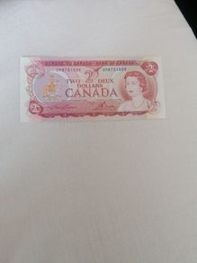 UNC 1974 Canada 2 Dollars Banknote