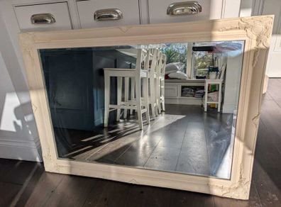 Large Ornate Cream French Style Wall Mirror