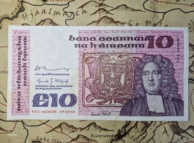 10 Pound B Series 19/10/81 Irish Note