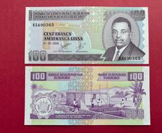 Burundi  100. Francs. 2006. Pick 37e    ( Uncirculated )