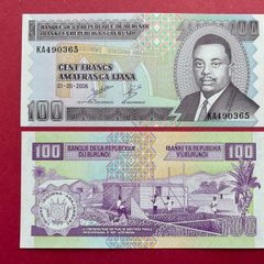 Burundi  100. Francs. 2006. Pick 37e    ( Uncirculated )
