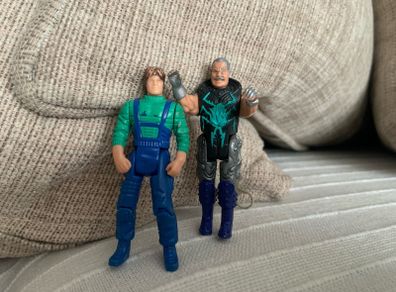Vintage MASK Figures - Miles Mayhem (Wolfbeast) and Jacques Lafleur - 1980s Kenner
