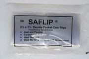 Saflip 2.5x2.5 coin holders double pocket flips wallets holders museum quality 50 flips in sealed packet