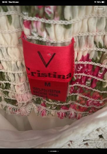 dress cream floral dress Christina v medium
