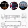 10pcs 11.81-inch Red and White Reflective Stickers, Image 2