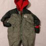 Waterproof Warm Fleece lined hooded Pram Suit wth mittens, all in one, Image 3