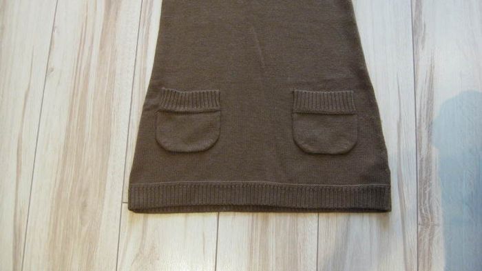 Zara ladies knit tan dress short sleeves size small