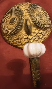 metal owl coat hanger