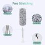 MULTIPLE COLOURS AVAILABLE | Extendable Microfiber Duster, Feather Duster with Extra Long 96 inches Telescopic Pole and Bendable Head, Image 5