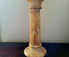 Antique carved marble table lamp