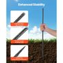 Rebar Stakes, 609,6 mm / 24-Inch, Heavy-Duty 0.47 in Diameter, Straight Galvanized Steel Ground Anchors with Chisel Point End & Rust-Resistant Coating, for Gardening Support, Fence, Camping Tents (20-Pack) Image 3