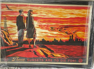 poster Shepard Fairey These Sunsets Are To Die For signed