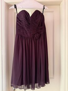 After Six - Aubergine Strapless cocktail dress, knee length size 12