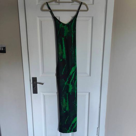 Brand New Green Tie Dye Split Hem Cami Dress size S