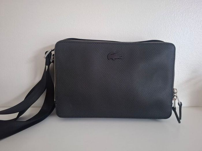 Lacoste Chantaco Pique Leather Reporter Bag