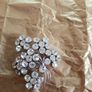 Floral diamante brooch Image 3