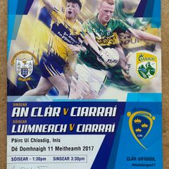 2017 Clare v Kerry - GAA Munster Football Semi-Final Programme