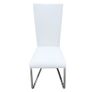 Cantilever Dining Chairs 6 pcs White Faux Leather Image 3