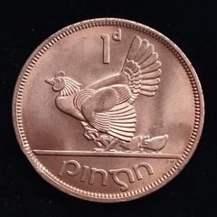 Ireland - 1968 - 1 Penny - Hen with Chicks - KM.11 - [275]