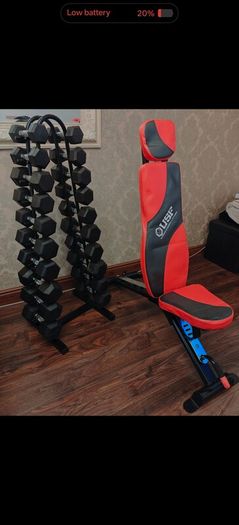 weight bench & plates