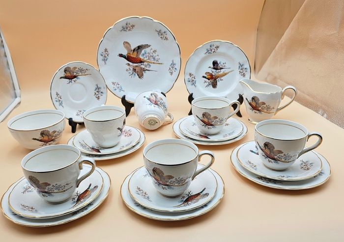 Vintage Arklow  pheasant pattern coffee set