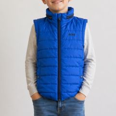 Hugo Boss Boys Blue Padded Gilet Age 8 126cm Like New