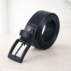 Unisex Genuine Leather Tooled Belt Vintage Floral Western Leather Belt for Men Women