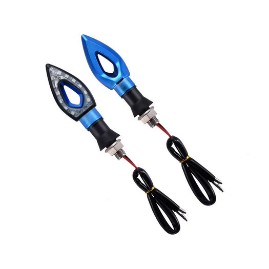 2x 12V BLUE Motorcycle Indicators Turn Signal Light