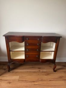 Vintage wood console table