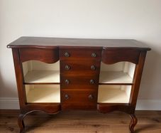 Vintage wood console table