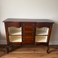Vintage wood console table