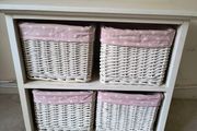 Wicker Basket Storage Unit