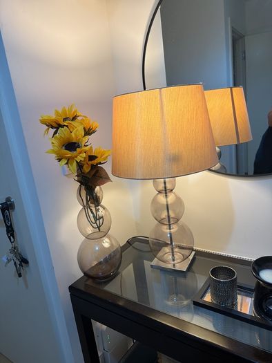 table lamp and vase