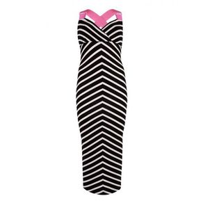 TED BAKER navy white striped red criss cross straps Sz 3 (Fit 10-12UK)