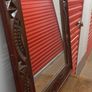 Antique French 1930s mirror has distressed solid wooden frame very nice piece Image 2