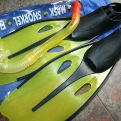 Crane Sports Black and Blue Full Foot Scuba Fins