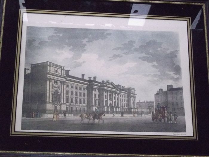 a lovely vintage picture of trinity college by james malton